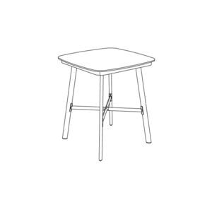 Eiland 36&#8243; Square Bar Table -Starlight Top