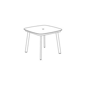 Eiland 36&#8243; Square Dining Table -Starlight Top