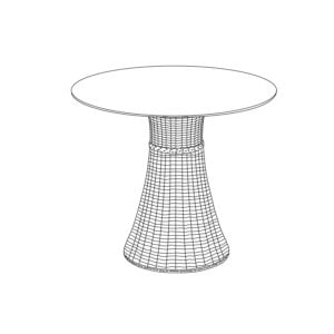 Tulle 48&#8243; Round Bar Table -Starlight Top