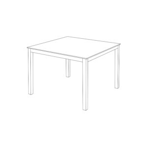 Travira 39&#8243; Square Dining Table &#8211; HPL