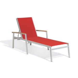 Travira Sling Chaise Lounge -Red Seat