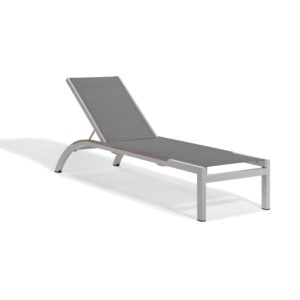Argento Armless Chaise Lounge -Titanium Seat